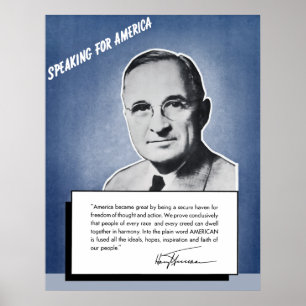President Truman - Sprekend voor Amerika Poster