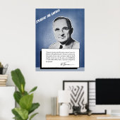 President Truman - Sprekend voor Amerika Poster (Thuiskantoor)