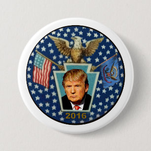 President Trump 2016 Ronde Button 7,6 Cm