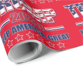 President Trump 2020 Keep America Great America Cadeaupapier (Rol Hoek)