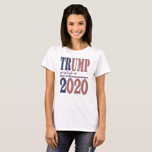 President Trump 2020 kreeg mijn stem T-shirt (Voorkant volledig)