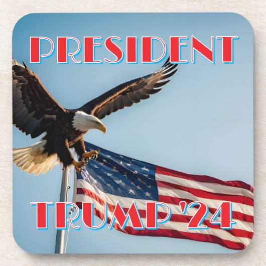 PRESIDENT TRUMP 2024 BIER ONDERZETTER (Voorkant)