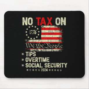 President Trump 2024 Geen belasting op overuren Muismat