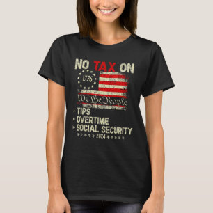 President Trump 2024 Geen belasting op overuren T-shirt