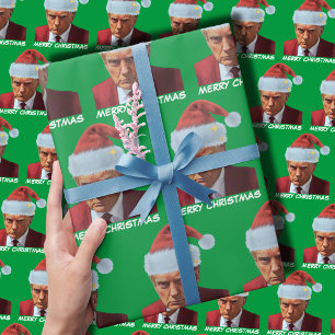 President Trump 2024 Mok schot Vrolijk kerstfeest Cadeaupapier