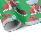 President Trump 2024 Mok schot Vrolijk kerstfeest Cadeaupapier (Rol Hoek)