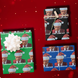 President Trump 2024 Mok schot Vrolijk kerstfeest Inpakpapier Vel