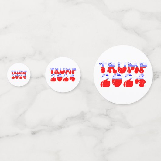 President Trump 2024 Patriottische Verkiezingen Fo Confetti (Voorkanten)