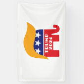 President Trump 2024 Republican Elephant Hair Logo Spandoek (Verticaal)