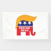 President Trump 2024 Republican Elephant Hair Logo Spandoek (Horizontaal)