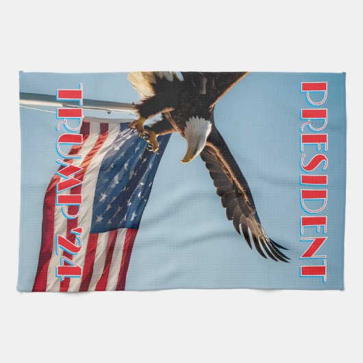 PRESIDENT TRUMP 2024 THEEDOEK (Horizontaal)