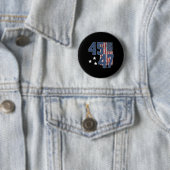 President Trump 45 47  Amerikaanse vlag Ronde Button 5,7 Cm (In situ)