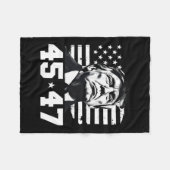 President Trump 45 47 Amerikaanse vlag Trump Vance Fleece Deken (Voorkant (Horizontaal))