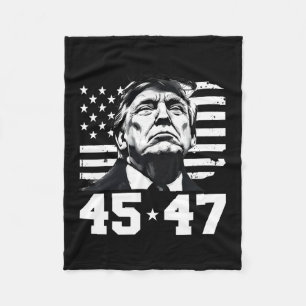 President Trump 45 47 Amerikaanse vlag Trump Vance Fleece Deken