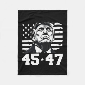 President Trump 45 47 Amerikaanse vlag Trump Vance Fleece Deken