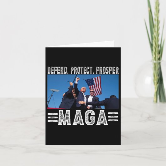 President Trump 45 47 Mega Protect Prosper Kaart (Voorkant)