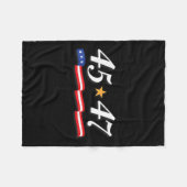 President Trump 45 47 nummers als 45e en 47e Fleece Deken (Voorkant (Horizontaal))
