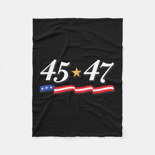 President Trump 45 47 nummers als 45e en 47e Fleece Deken (Voorkant)