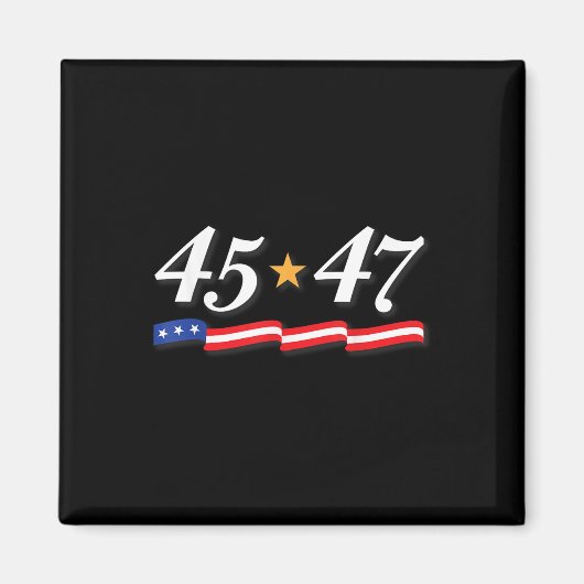 President Trump 45 47 nummers als 45e en 47e Magneet (Voorkant)