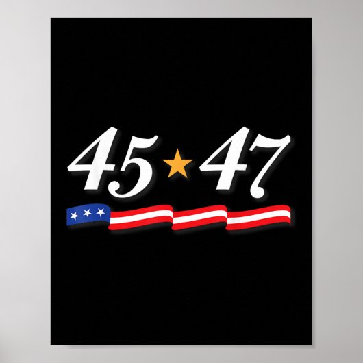 President Trump 45 47 nummers als 45e en 47e Poster (Voorkant)