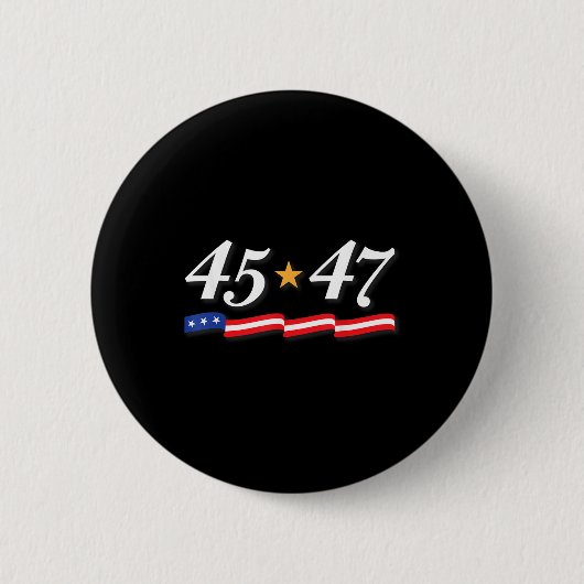 President Trump 45 47 nummers als 45e en 47e Ronde Button 5,7 Cm (Voorkant)