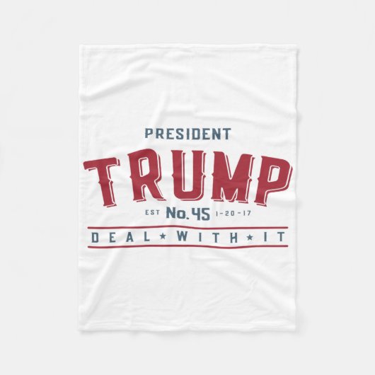 President Trump 45 Akkoord Ermee  Fleece Deken (Voorkant)