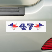 PRESIDENT Trump 47 Eagle Flags Bumpersticker (Op auto)