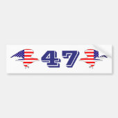 PRESIDENT Trump 47 Eagle Flags Bumpersticker (Voorkant)
