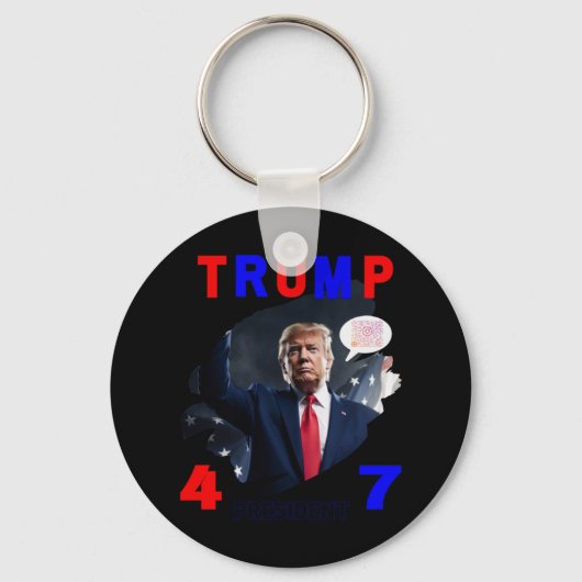 President Trump #47 Sleutelhanger (Voorkant)