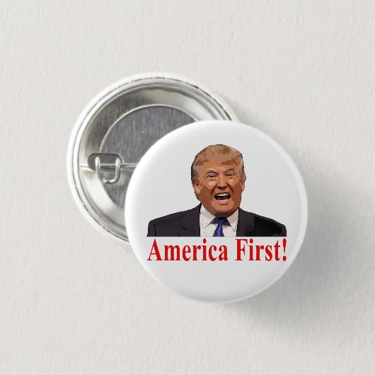 President Trump: Amerika eerst! Ronde Button 3,2 Cm (Voorkant /achterkant)