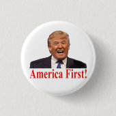 President Trump: Amerika eerst! Ronde Button 3,2 Cm (Voorkant)