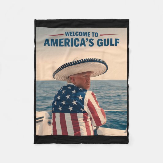 President Trump Amerika's Golf Mexico Sombrero Ame Fleece Deken (Voorkant)
