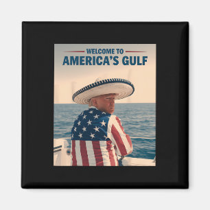 President Trump Amerika's Golf Mexico Sombrero Ame Magneet