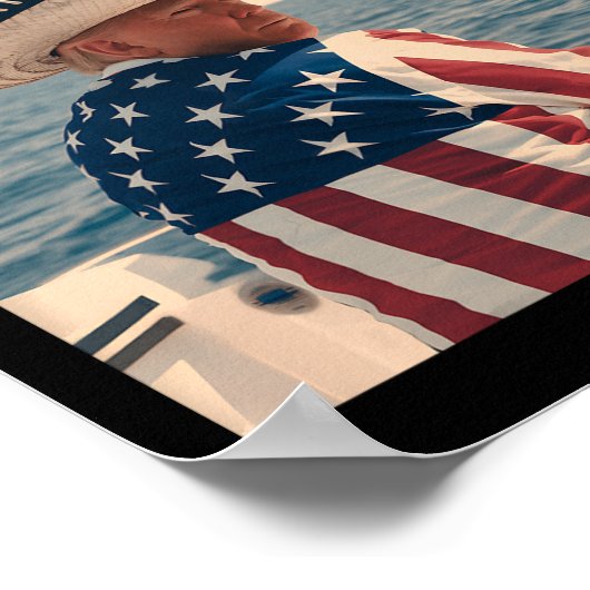 President Trump Amerika's Golf Mexico Sombrero Ame Poster (Hoek)