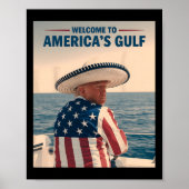 President Trump Amerika's Golf Mexico Sombrero Ame Poster (Voorkant)