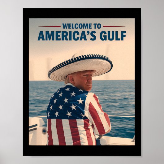 President Trump Amerika's Golf Mexico Sombrero Ame Poster (Voorkant)