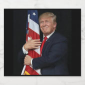 President Trump beklaagt Amerikaanse vlag Bier Etiket (Enkel label)
