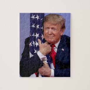 President Trump beklaagt Amerikaanse vlag Legpuzzel