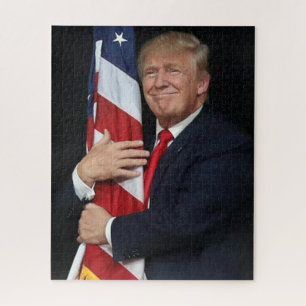 President Trump beklaagt Amerikaanse vlag Legpuzzel