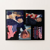 President Trump beklaagt Amerikaanse vlag Legpuzzel (Horizontaal)