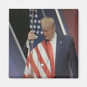 President Trump beklaagt Amerikaanse vlag Magneet