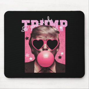 President Trump Blaast Bubble Gum Grappige Roze Bu Muismat