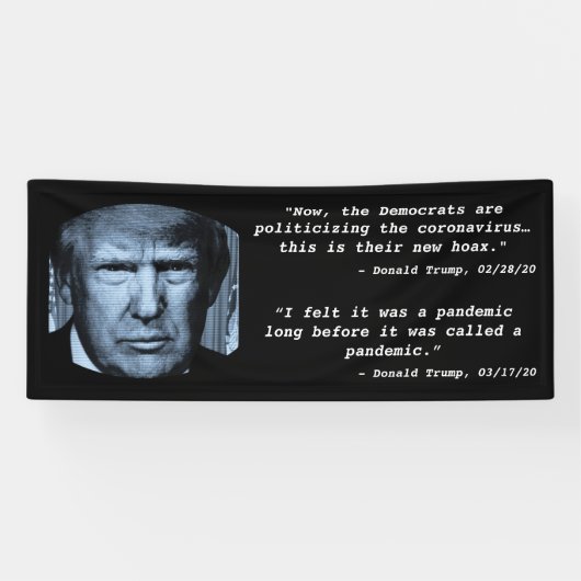 President Trump Corona Virus Quotes Spandoek (Horizontaal)