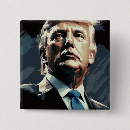 President Trump: De GEIT Vierkante Button 5,1 Cm (Voorkant)