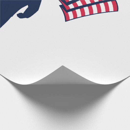 President Trump Draagt de Vlag van de VS Cadeaupapier (Hoek)