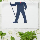 President Trump Draagt de Vlag van de VS Theedoek (Gevouwen)