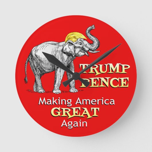 President Trump Elephant Making America Ronde Klok (Voorkant)