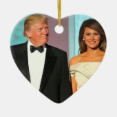 President Trump en First Lady Melania Trump Keramisch Ornament (Voorkant)