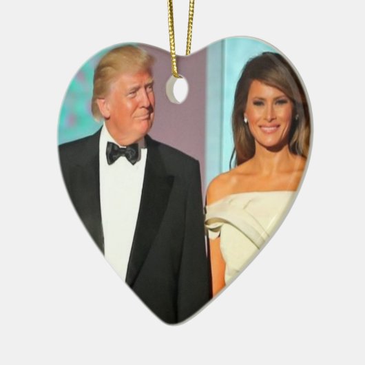 President Trump en First Lady Melania Trump Keramisch Ornament (Links)