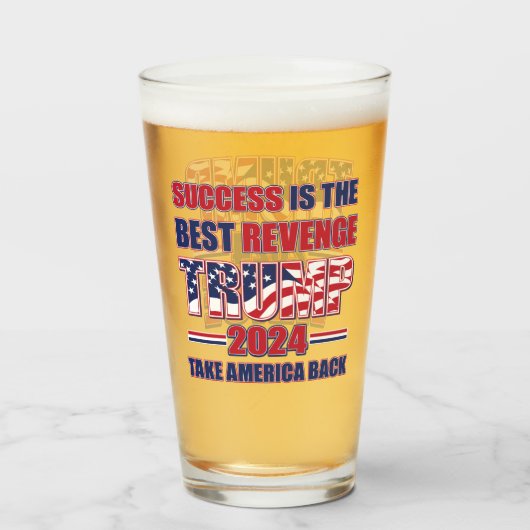 President Trump en JD VANCE 2024 Glas (Achterkant gevuld)